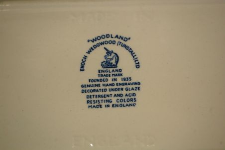 (n-6275/1) Enoch Wedgwood LTD. Woodland leiva-keeksivaagen