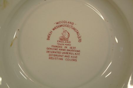 (n-6293/2) Enoch Wedgwood LTD, Woodland, supi-pastataldrikud, 4tk