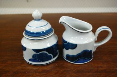 (n-6334/5) Villeroy & Boch Blue Cloud, koorekann ja suhkrutoos