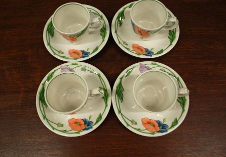 (n-6305/16) Villeroy & Boch Amapola kohvitassid-taldrikud, 4tk