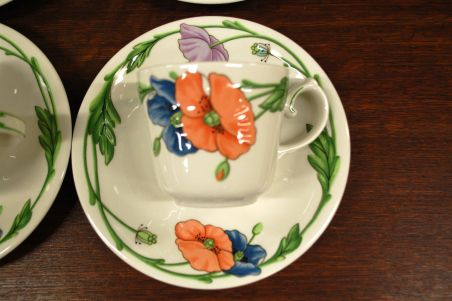 (n-6305/16) Villeroy & Boch Amapola kohvitassid-taldrikud, 4tk