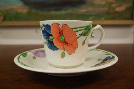 (n-6305/19) Villeroy & Boch Amapola suur kohvitass-taldrik