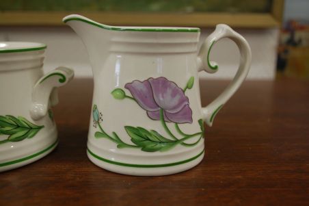 (n-6305/20) Villeroy & Boch Amapola koorekann ja suhkrukauss komplektis