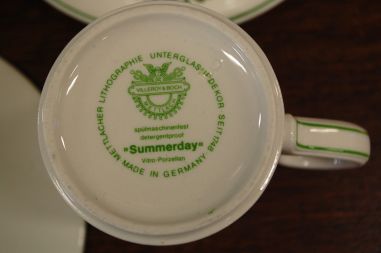 (n-6355/3) Villeroy & Boch, Summerday kohvitassid-taldrikud, 3tk