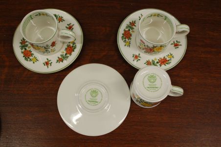 (n-6355/3) Villeroy & Boch, Summerday kohvitassid-taldrikud, 3tk