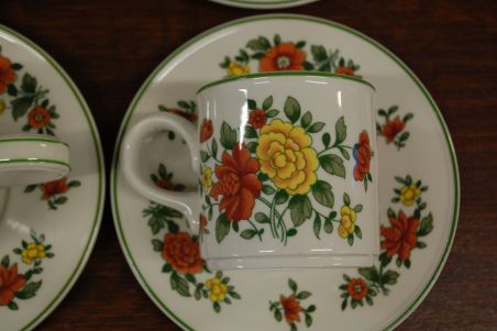 (n-6355/3) Villeroy & Boch, Summerday kohvitassid-taldrikud, 3tk