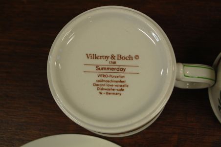 (n-6355/7) Villeroy & Boch, Summerday kohvitassid-taldrikud, 2tk