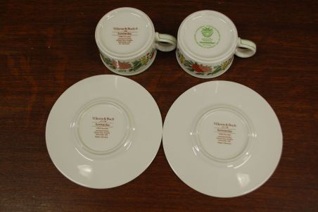 (n-6355/7) Villeroy & Boch, Summerday kohvitassid-taldrikud, 2tk