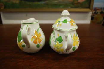 (n-6360/4) Villeroy & Boch Geranium koorekann ja suhkrutoos 2