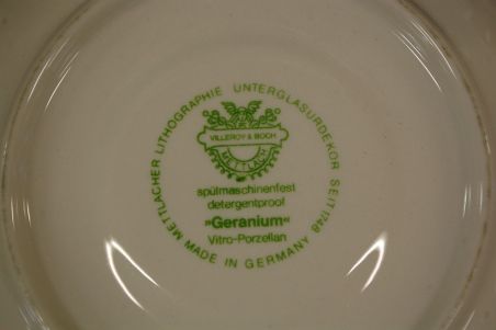 (n-6360/5) Villeroy & Boch Geranium kohvitassid-taldrikud, 7tk