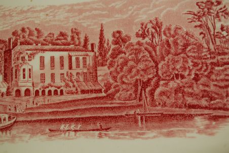 (n-6388) Palissy Pottery, Thames River Scenes "twickenham" vaagen