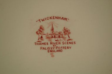 (n-6388) Palissy Pottery, Thames River Scenes "twickenham" vaagen