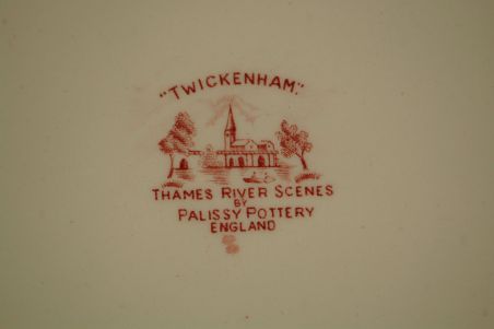 (n-6388) Palissy Pottery, Thames River Scenes "twickenham" vaagen