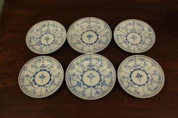 (n-6447/3) Boch Freres La Louviere, copenhageni mustriga taldrikud, 6tk