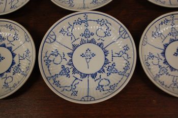 (n-6447/3) Boch Freres La Louviere, copenhageni mustriga taldrikud, 6tk 2