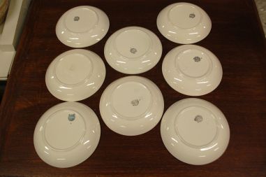 (n-6447/4) Boch Freres La Louviere, copenhageni mustriga taldrikud, 8tk