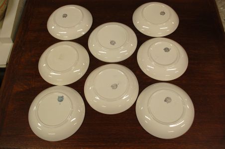 (n-6447/4) Boch Freres La Louviere, copenhageni mustriga taldrikud, 8tk (n-6447/4) Boch Freres La Louviere, copenhageni mustriga taldrikud, 8tk