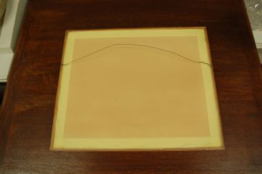 (P-946) Raamitud joonistus "Sadamas", signeeritud