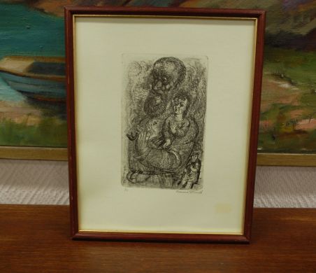 (P-624) Viiralt, trükirepro Suitsetaja. Ofort.1930 (P-624) Viiralt, trükirepro Suitsetaja. Ofort.1930