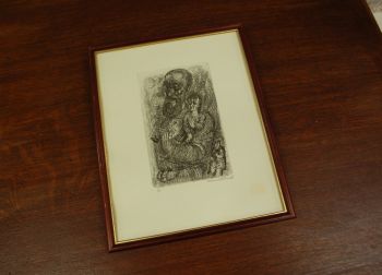 (P-624) Viiralt, trükirepro Suitsetaja. Ofort.1930 2