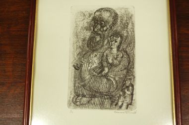 (P-624) Viiralt, trükirepro Suitsetaja. Ofort.1930