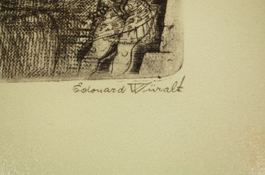 (P-624) Viiralt, trükirepro Suitsetaja. Ofort.1930