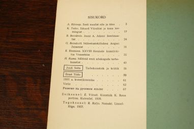 (P-977) Raamat Kunst, 1/1958