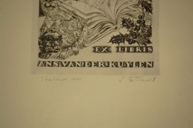 (P-991) Viiralt, trükirepro Ans van der Kuyleni eksliibris