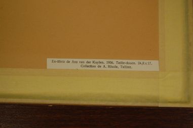 (P-991) Viiralt, trükirepro Ans van der Kuyleni eksliibris