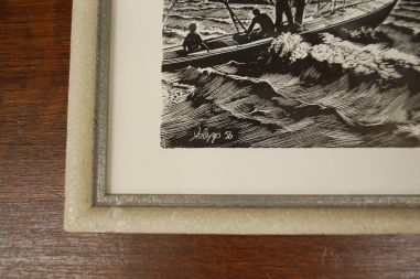 (P-999) Esko Lepp, raamitud graafiline leht Jahid merel