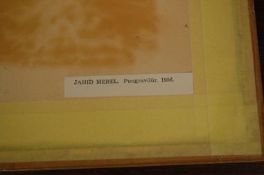 (P-999) Esko Lepp, raamitud graafiline leht Jahid merel