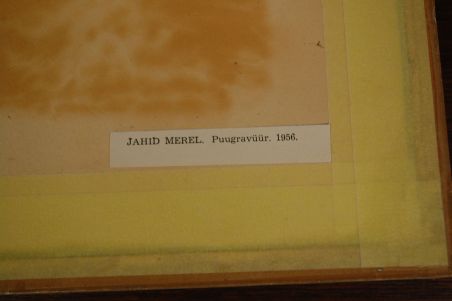 (P-999) Esko Lepp, raamitud graafiline leht Jahid merel