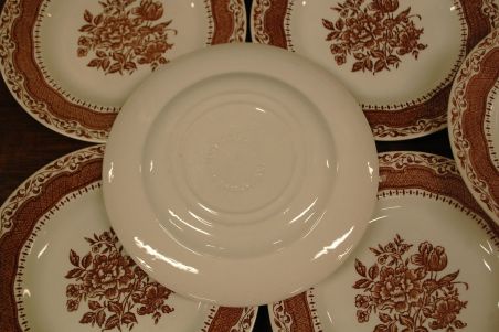 (n-2491/1) English Ironstone, pruunid salatitaldrikud, 6tk