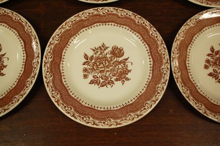 (n-2491/1) English Ironstone, pruunid salatitaldrikud, 6tk