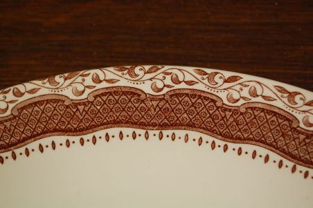 (n-2491/3) English Ironstone, pruun ovaalne vaagen