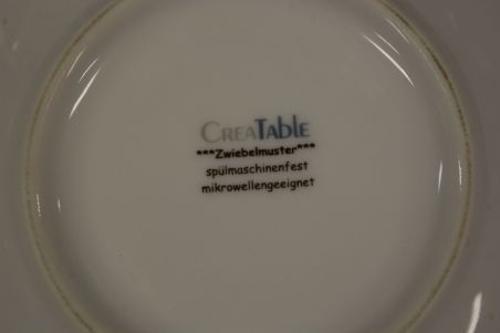 (n-3177/4) CreaTable sibulamustriga kohvitassid-taldrikud, 4tk