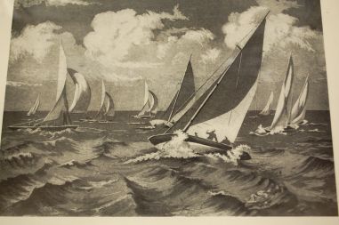 (P-1011) Esko lepp, raamitud graafiline leht Regatt