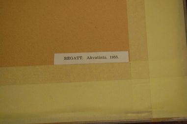 (P-1011) Esko lepp, raamitud graafiline leht Regatt