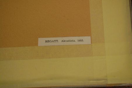 (P-1011) Esko lepp, raamitud graafiline leht Regatt