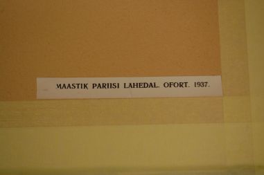 (P-1012) Viiralt, trükirepro Maastik Pariisi lähedal