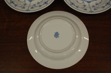 (n-6516/3) Jäger Eisenberg, Original Blau Saks, õlelillemustriga supi-pastataldrikud, 3tk