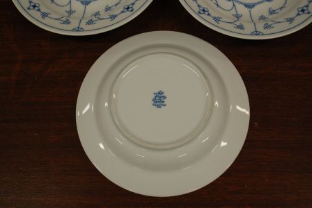 (n-6516/3) Jäger Eisenberg, Original Blau Saks, õlelillemustriga supi-pastataldrikud, 3tk