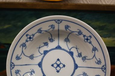 (n-6516/3) Jäger Eisenberg, Original Blau Saks, õlelillemustriga supi-pastataldrikud, 3tk