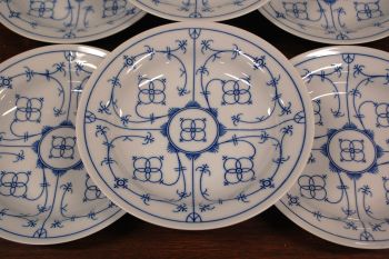 (n-6521) Bavaria Winterling Schwarzenbach, õlelillemustriga supi-pastataldrikud, 6tk 2