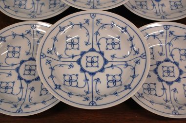 (n-6521) Bavaria Winterling Schwarzenbach, õlelillemustriga supi-pastataldrikud, 6tk