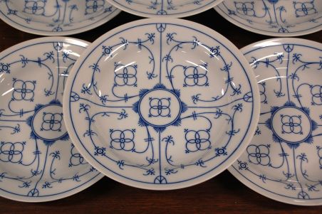 (n-6521) Bavaria Winterling Schwarzenbach, õlelillemustriga supi-pastataldrikud, 6tk