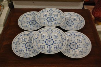 (n-6521) Bavaria Winterling Schwarzenbach, õlelillemustriga supi-pastataldrikud, 6tk