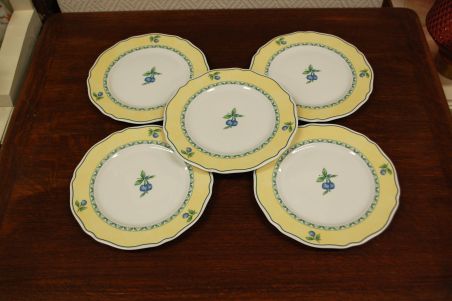 (n-6525/2) Heinrich Winterling Marktleuthen, puuviljadega salatitaldrikud, 5tk (n-6525/2) Heinrich Winterling Marktleuthen, puuviljadega salatitaldrikud, 5tk