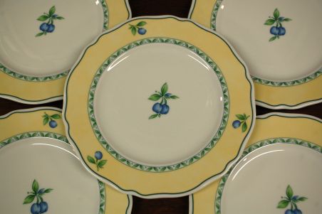 (n-6525/2) Heinrich Winterling Marktleuthen, puuviljadega salatitaldrikud, 5tk (n-6525/2) Heinrich Winterling Marktleuthen, puuviljadega salatitaldrikud, 5tk