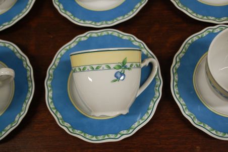 (n-6525/3) Heinrich Winterling Marktleuthen, puuviljadega tassid-taldrikud, 6tk